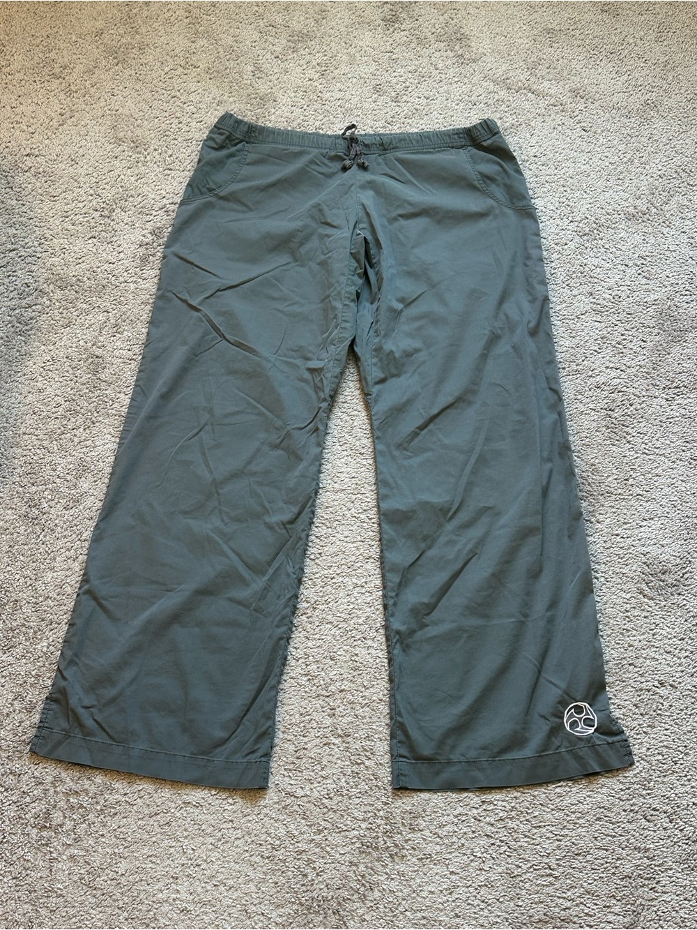 Be Present Yoga Pants L Relaxed Wide-Leg Pockets Drawstring